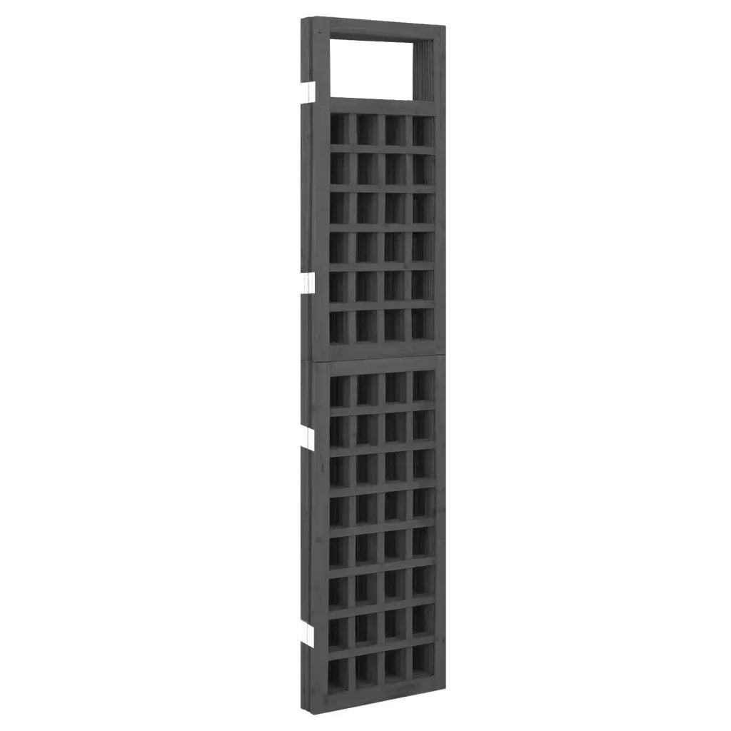 Divisorio a 4 Pannelli Legno Massello di Abete Nero 161x180 cm 316483