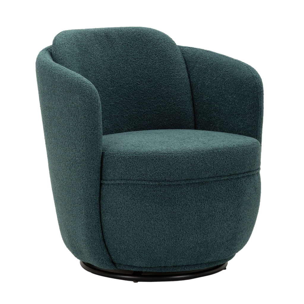 Poltroncina Morond, Poltrona Base Girevole, 70x72x75h cm Verde Ottanio