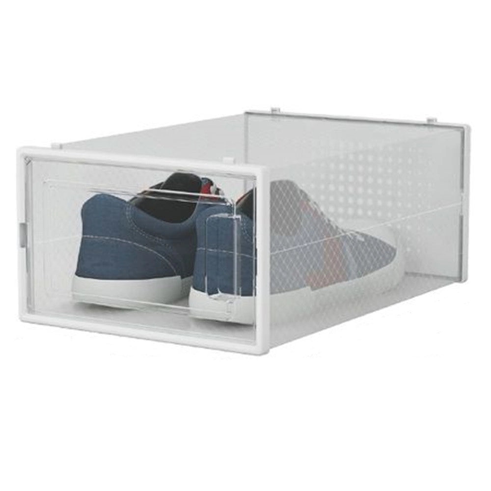 Trade Shop - Box Contenitore Per Scarpe Calzature Scatola Portascarpe 33.4x23x14.5cm Trasparente 87646 -