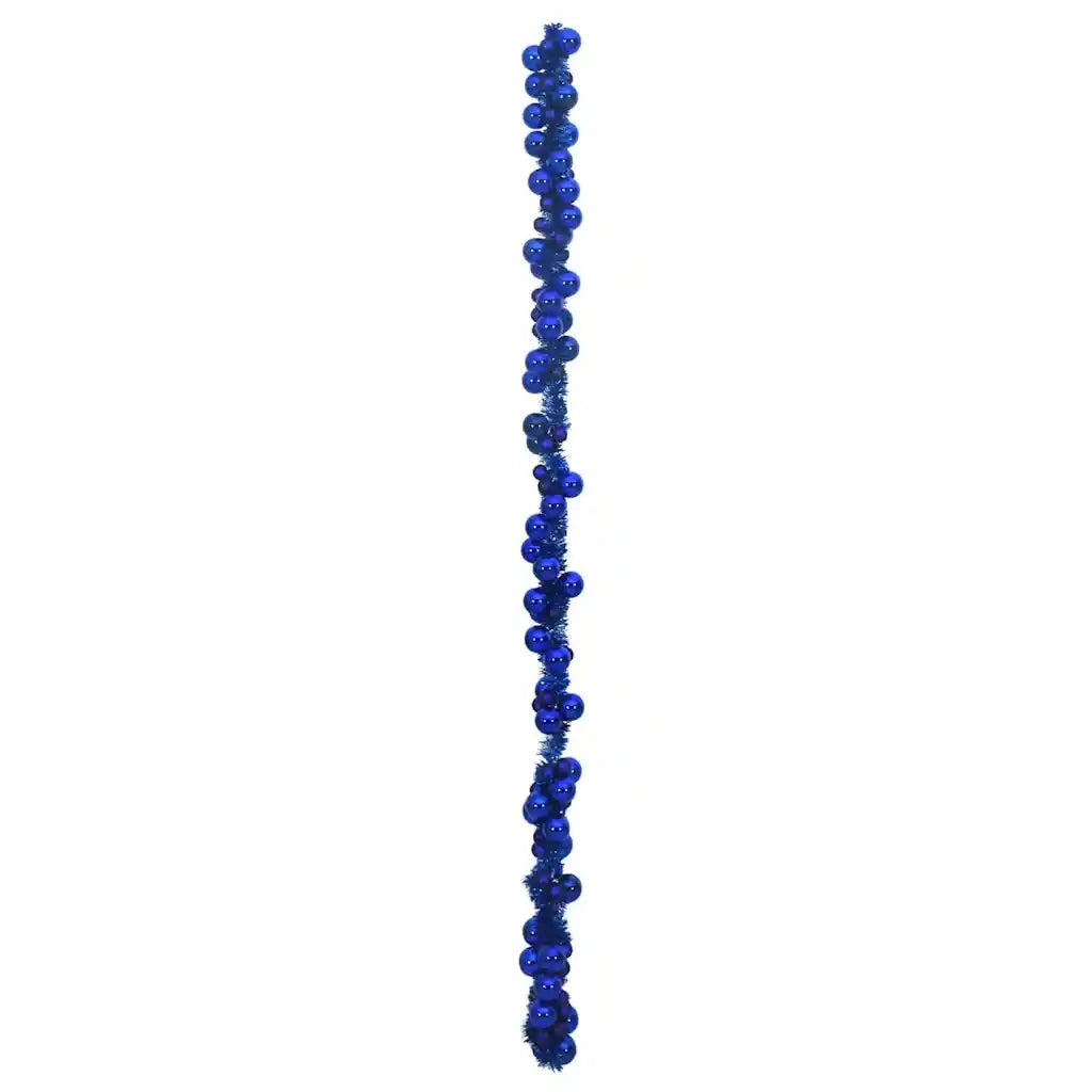 Ghirlanda di Palline di Natale Blu 186 cm Polistirolo