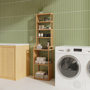 Scaffale in bambù 'Forssa' Mobile da Stoccaggio per Cucina / Bagno [en.casa]