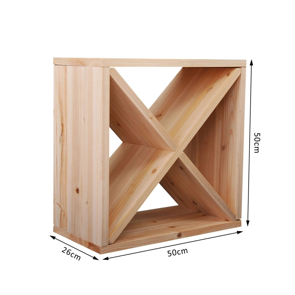 Mobiletto Portabottiglie per Vini e Liquori 24 Bottiglie ¨C Minimal ¨C Legno Naturale
