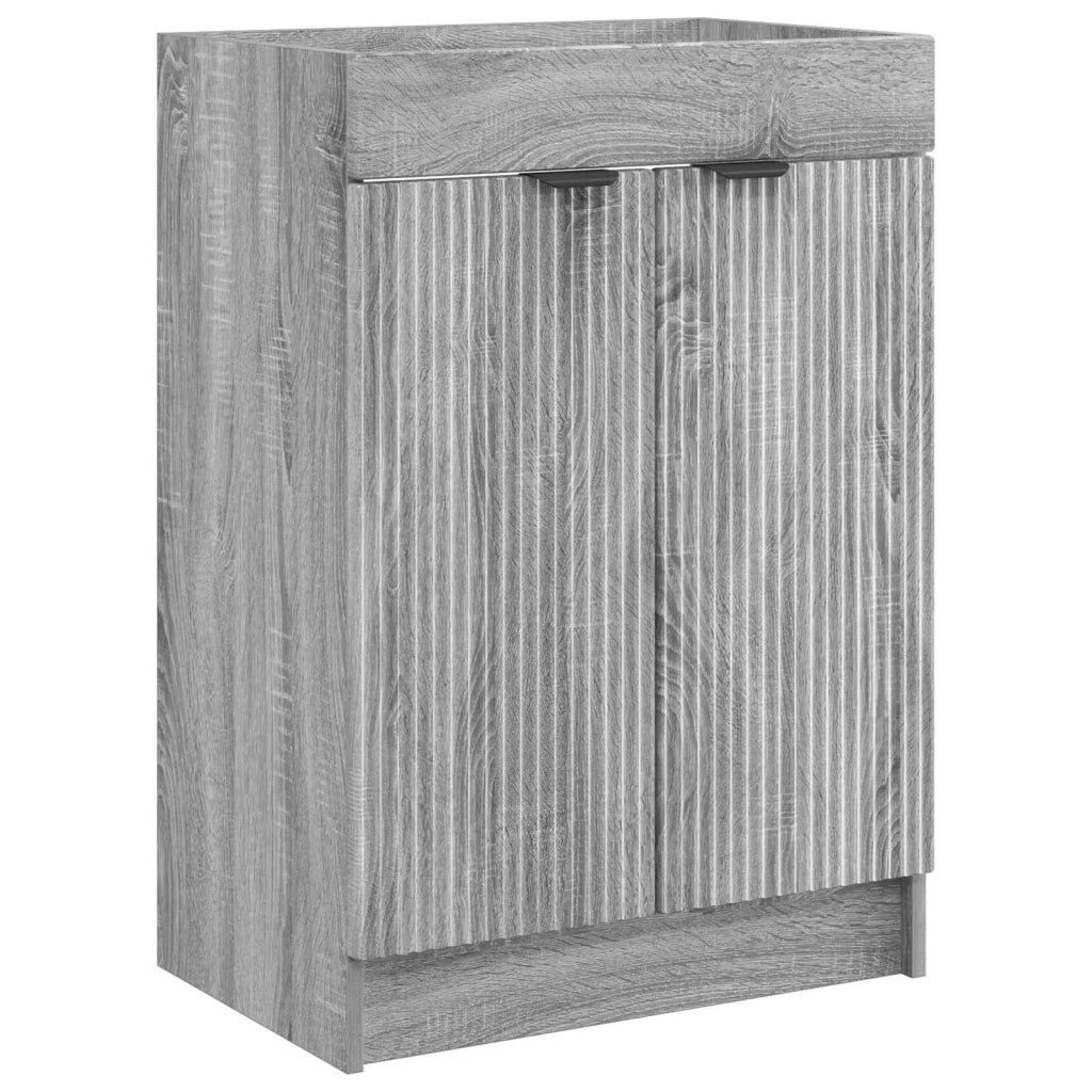 Armoire sous évier de salle de bain Sonoma gris