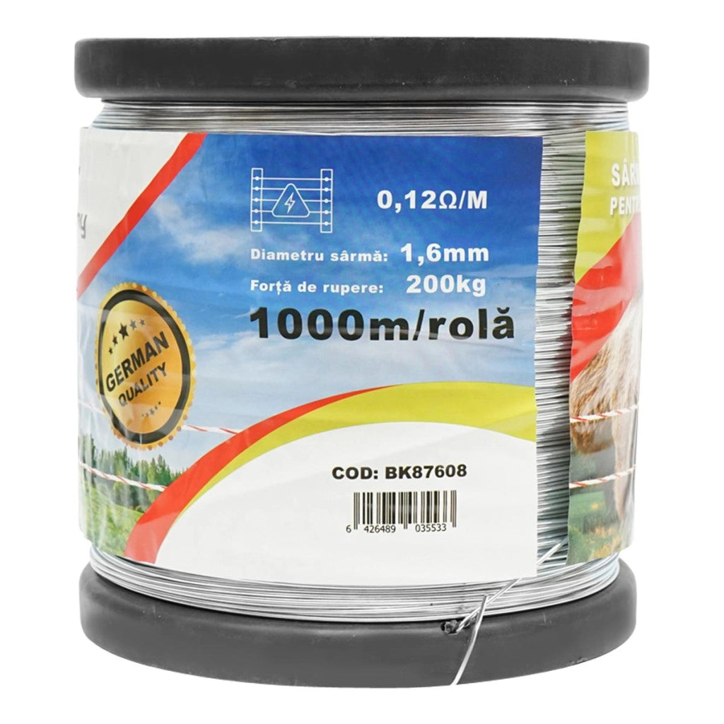 Filo metallico zincato recinto elettrico Ø1,6mm Lunghezza 1000mt, Recinzioni Elettriche Breckner Germany