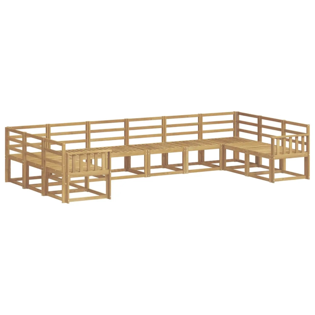 Set di divani da esterno 10 pcs Bianco Legno di Acacia Massello 3388283