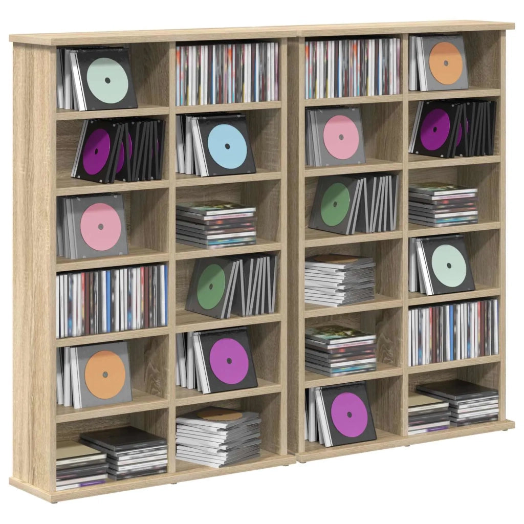 Mobile per CD 2 pz Rovere Sonoma 60 x 17 x 92 cm 8012735