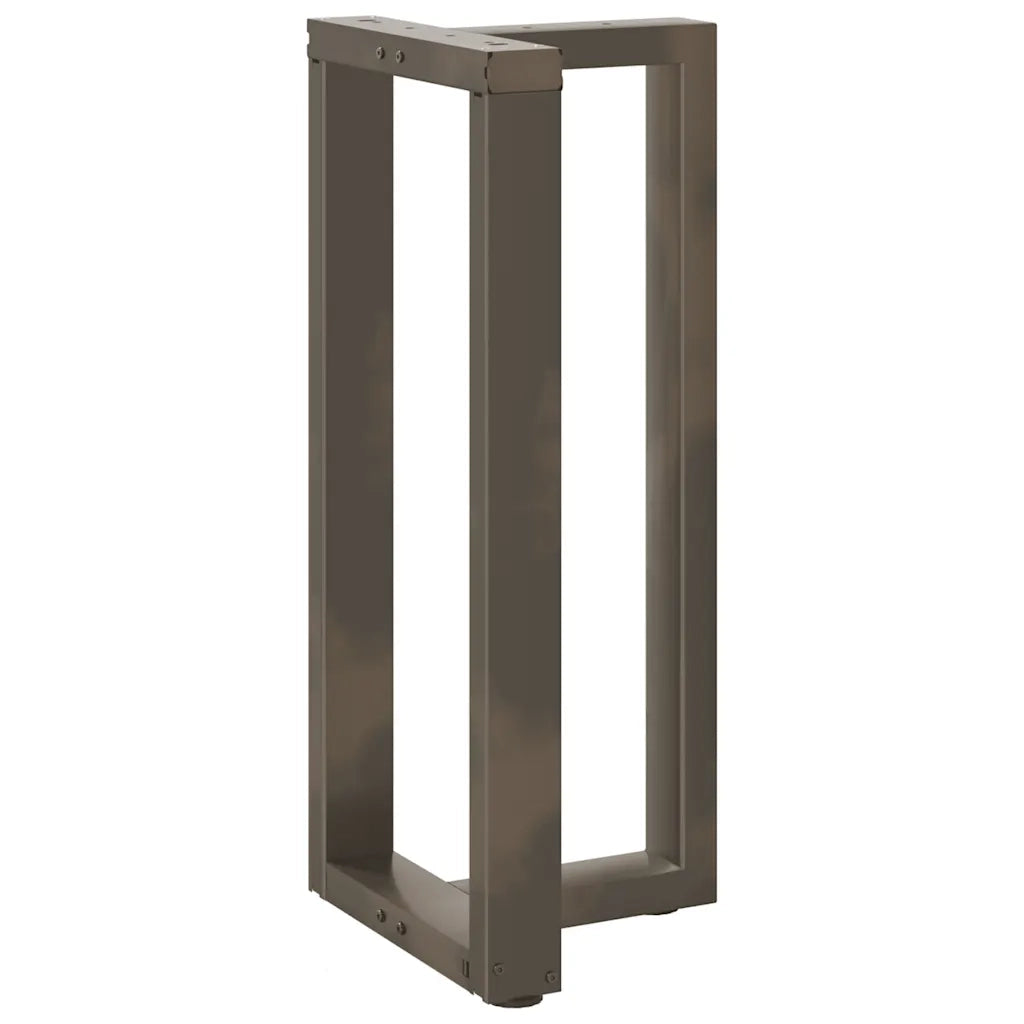 Gambe per tavolo da bar a forma di T 2 pz nere 40x35x(90-91) cm in acciaio