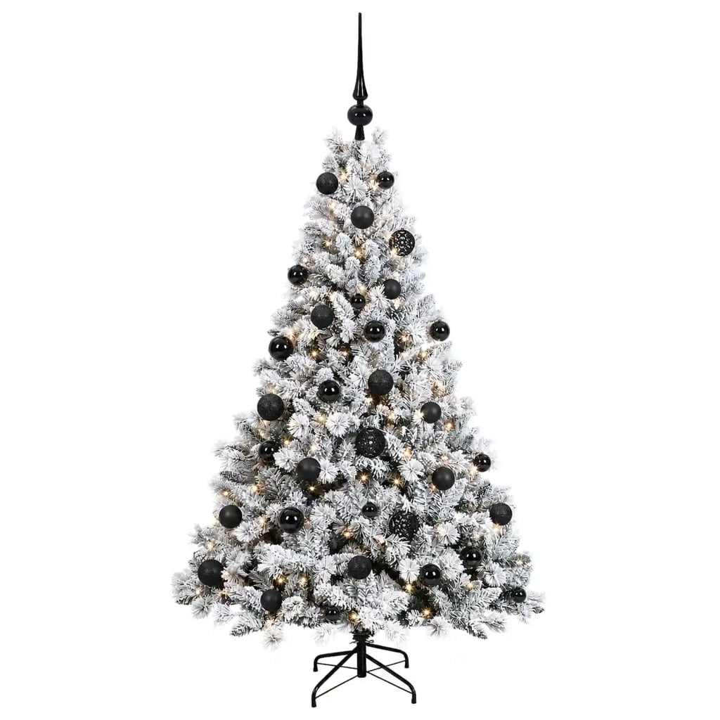 Albero di Natale Artificiale con Palline 120 cm 150 LED 3465579