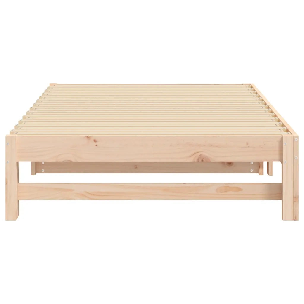 Dormeuse Estraibile 2x(80x200) cm in Legno Massello di Pino 823409
