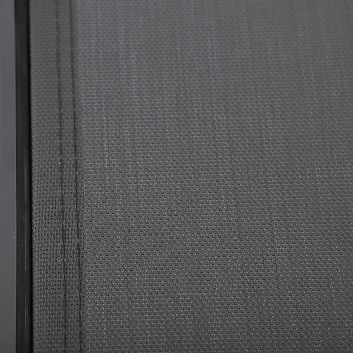 Set di 4 sedie da giardino impilabili in alluminio e textilene,