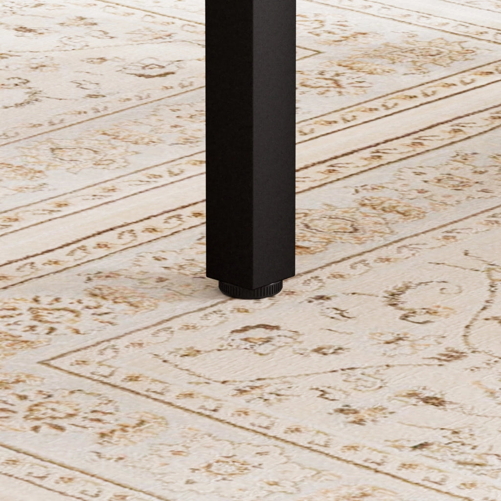 Tavolo da pranzo con 2 sgabelli e struttura in acciaio e truciolare, per cucina, 90 × 60 × 75.5 cm