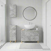 Set di armadietti da bagno in 3 pezzi ARNHEM Grigio Cemento 3417768
