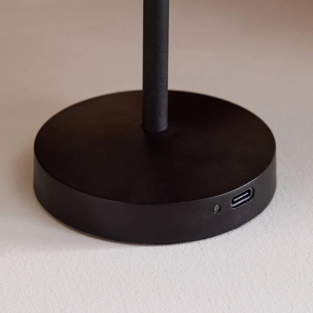 Lampada da tavolo da interno/esterno in metallo, nero