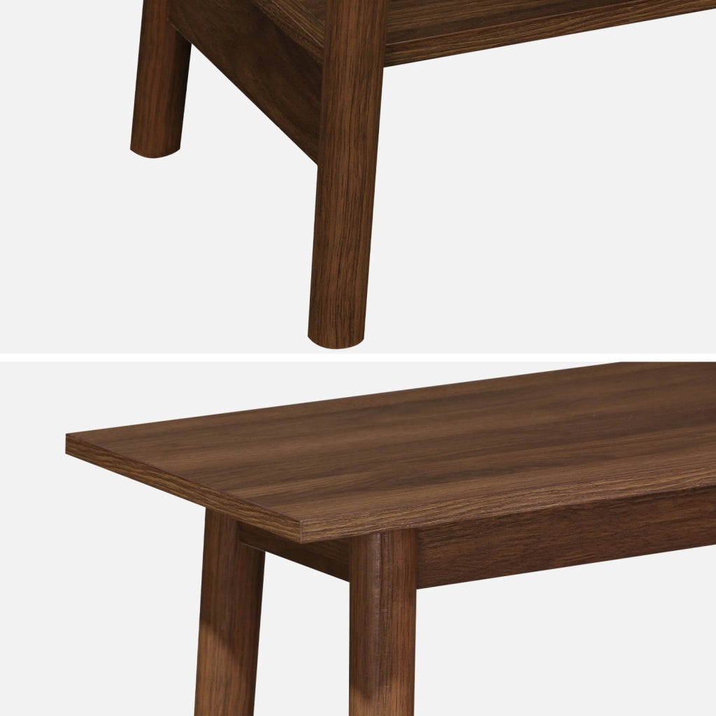 Consolle scandinava effetto legno di noce, 110cm, marrone