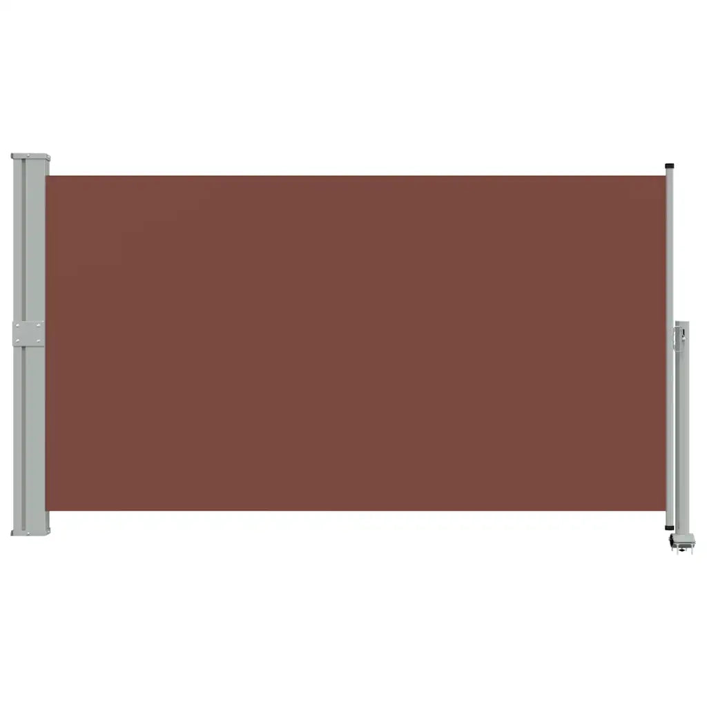 Tenda da Sole Laterale Retrattile per Patio 140x300cm Marrone 48346