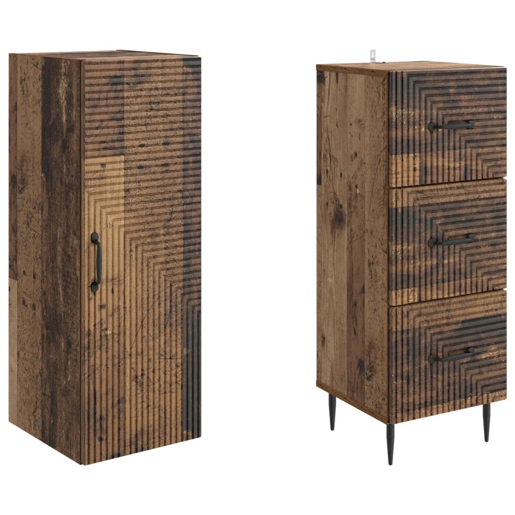 Set di armadi 2 pcs Legno antico 33 x 34,5 x 90 cm 3416653
