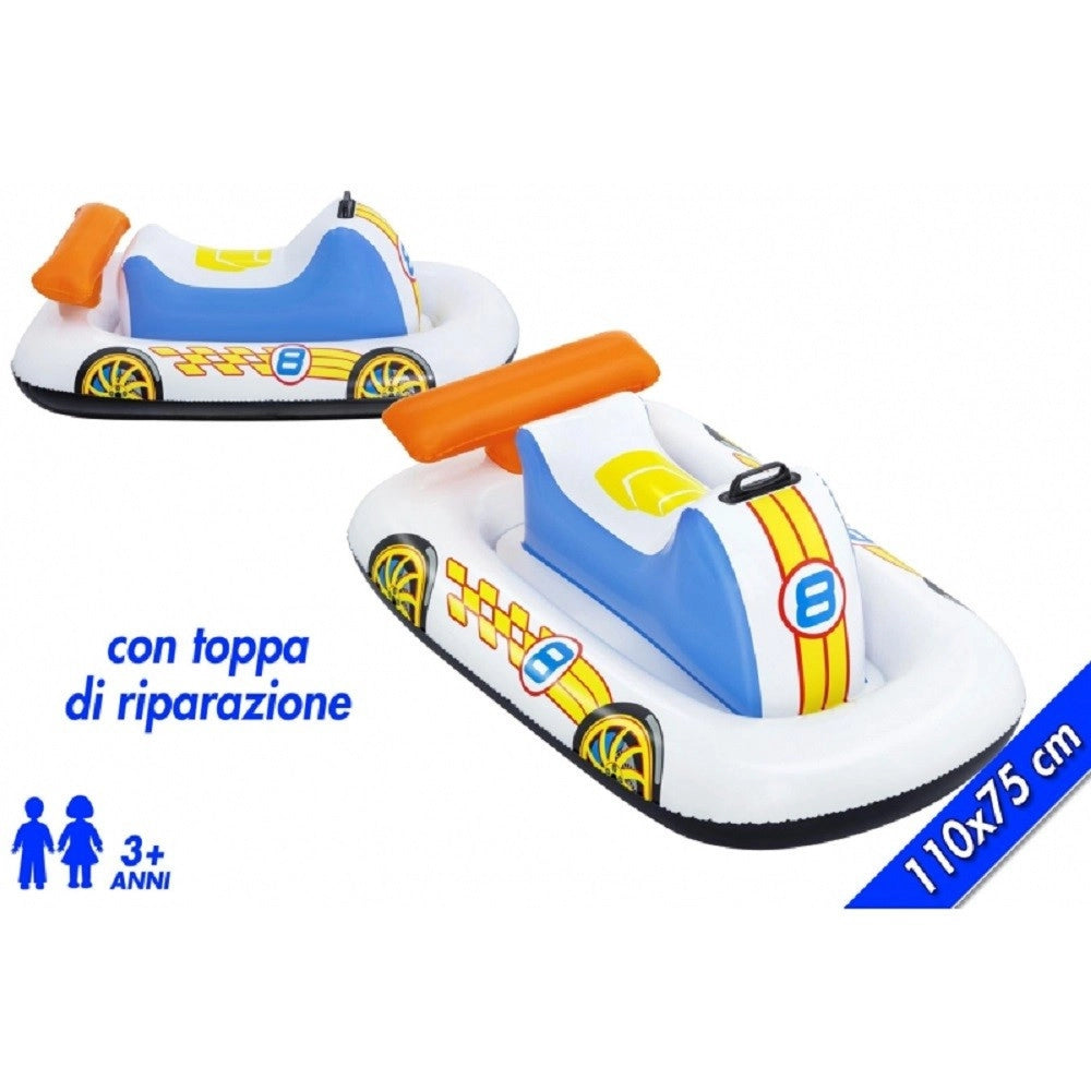 Trade Shop - Cavalcabile Auto Sportiva 110x75cm Galleggiante Piscina Spiaggia Gonfiabile 41480 -