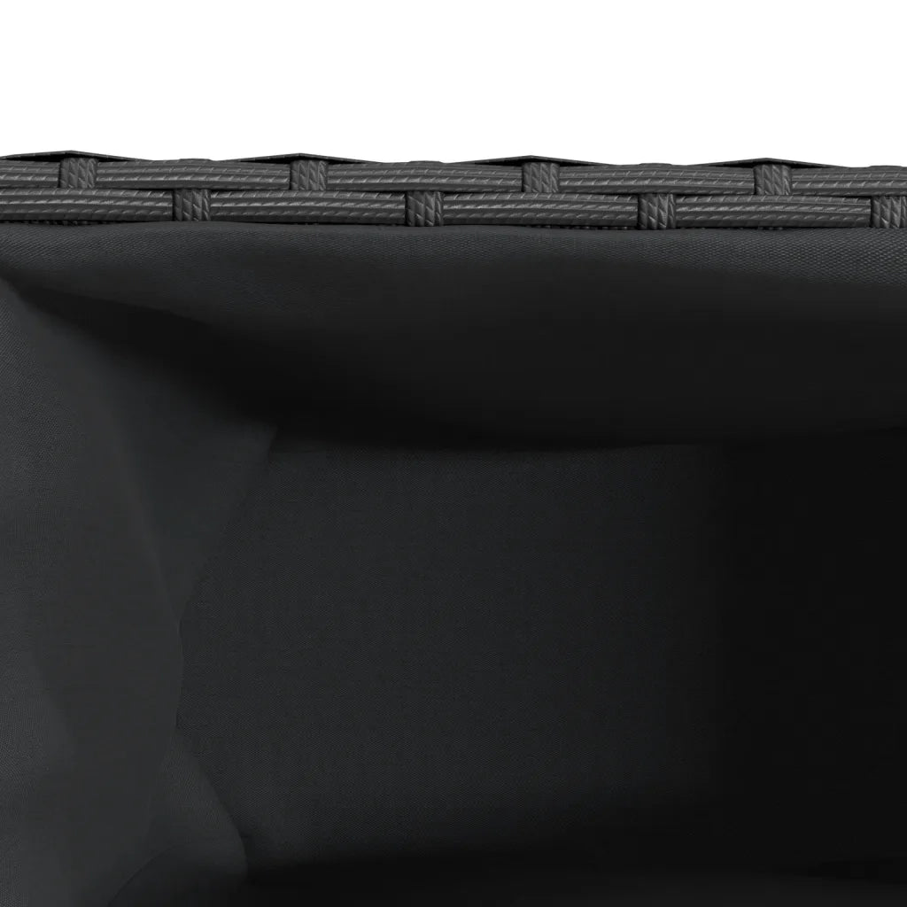 vidaXL Fioriera da Giardino con 3 Vasi Nera 105x30x32 cm in Polyrattan