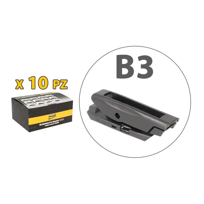 Kit 10 Attacchi B3 Per Spazzole Tergicristallo S985 Flat e T191 Ibrida