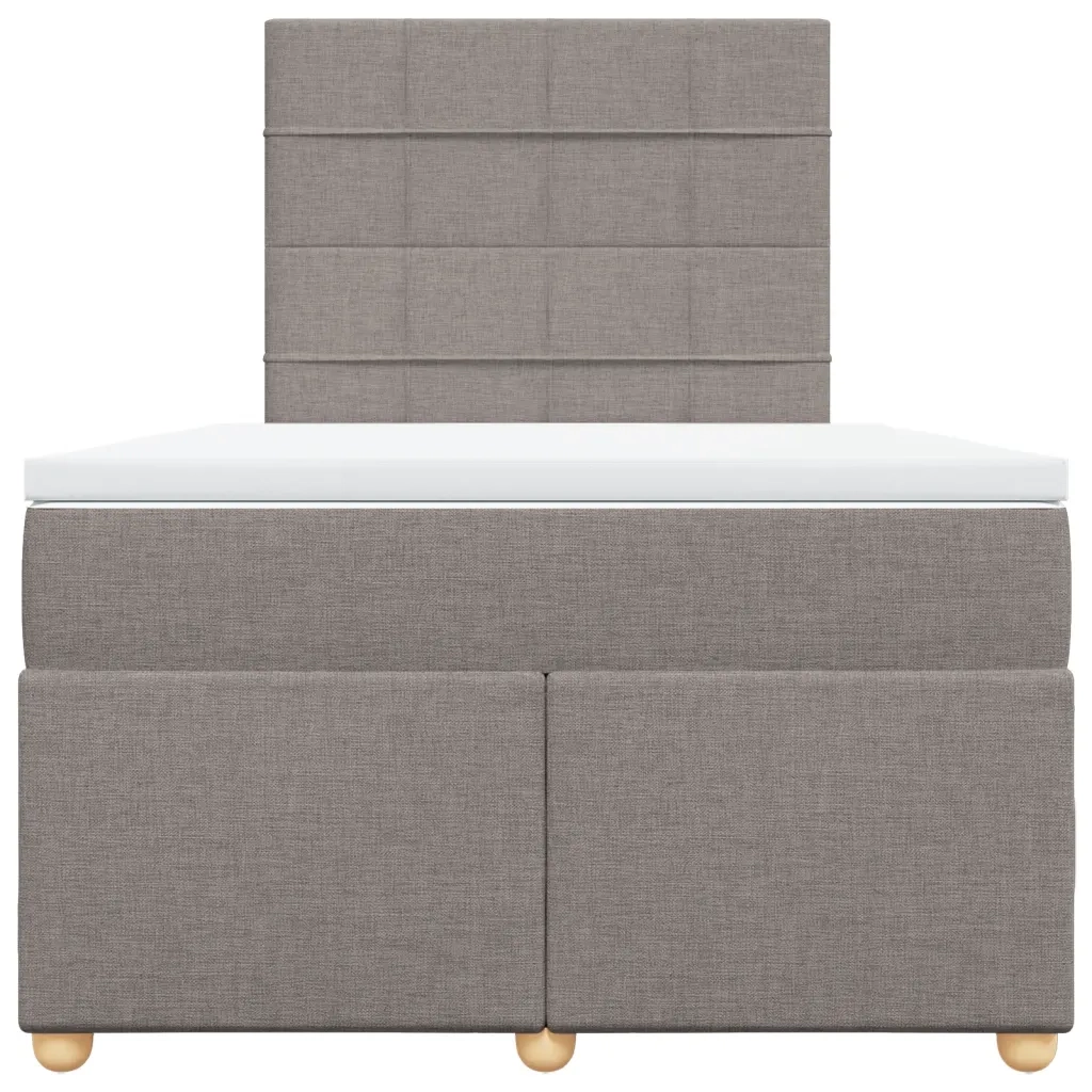 Giroletto a Molle con Materasso Tortora 120x190 cm in Tessuto