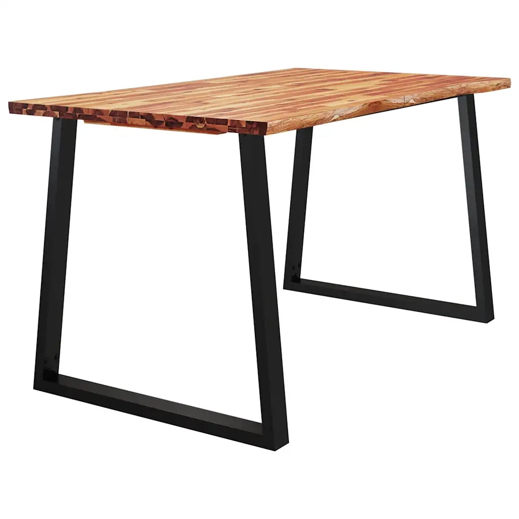 Tavolo da Pranzo Bordi Vivi 140x80x75 cm Legno Massello Acaciacod mxl 80366