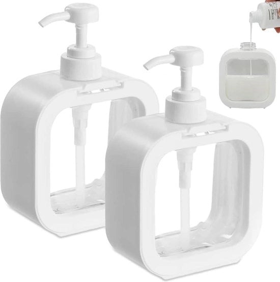Set di rilascio sapone da 500 ml a 2 pezzi - per cucina e bagno.