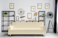 Copridivano Elasticizzato in Tessuto Panna 1 Posto