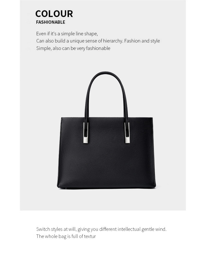 Borsa da donna in vera pelle nera