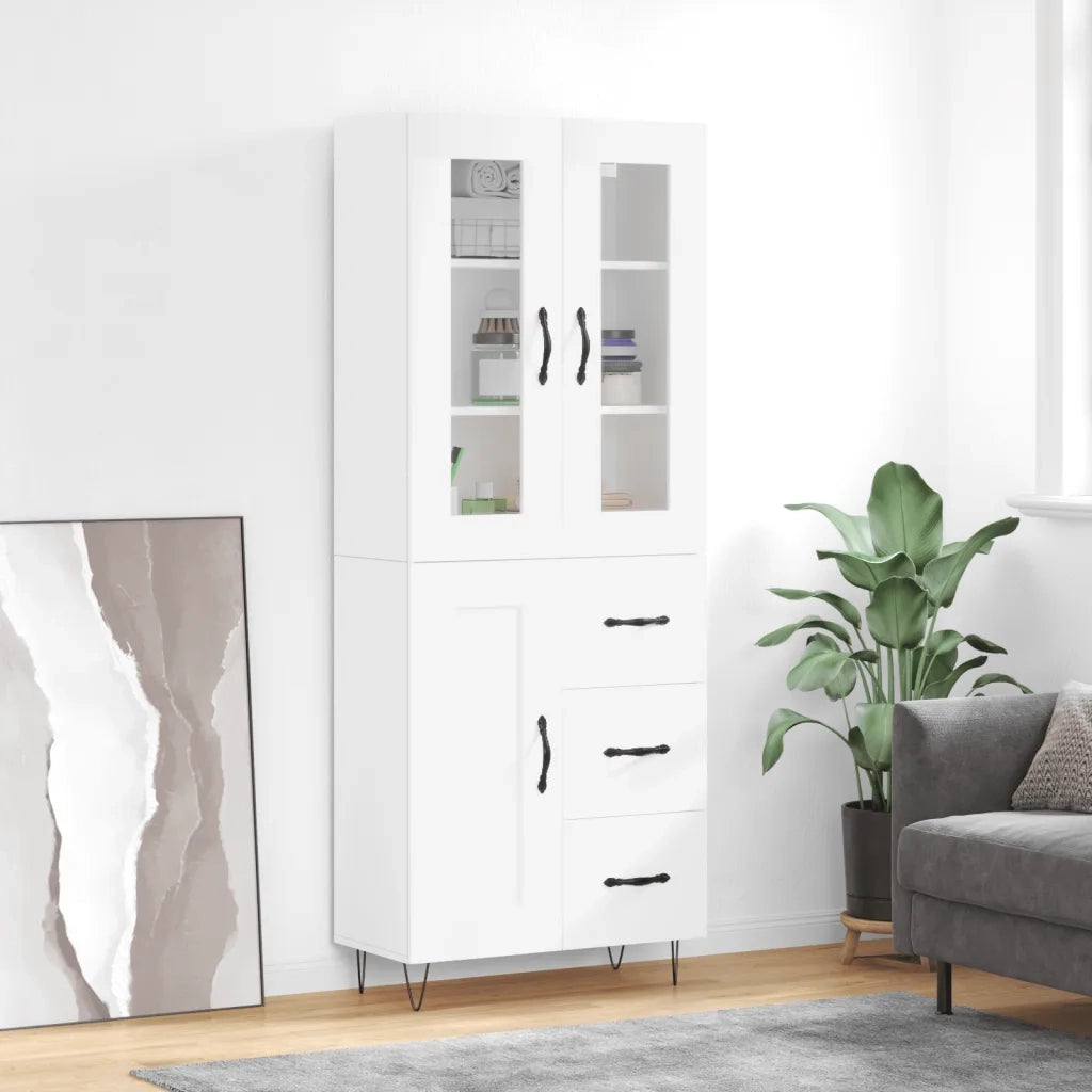 Credenza Bianca 69,5x34x180 cm in Legno Multistratocod mxl 131451