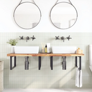 vidaXL Piano da Bagno Non Trattato 120x60x4cm Legno Massello di Acacia