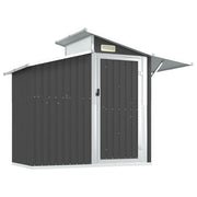 Casetta da giardino cabina ripostiglio casetta da esterno robusta casetta per attrezzi 270 x 130 x 208,5 cm acciaio zincato antracite 02_0022210