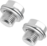Viti di scarico in acciaio manganese - 2 pezzi - Testa interna - Disco di guaina/ disco di supporto - Acciaio manganese - M12/M14/M16 - Duraturo e resistente allo scorrimento - Viti di scarico