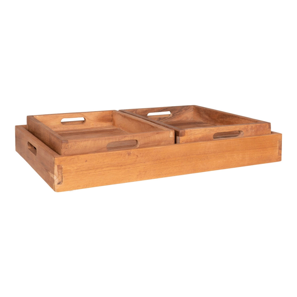 Vassoio Faro, Marrone, Legno, 39x29x5 cm