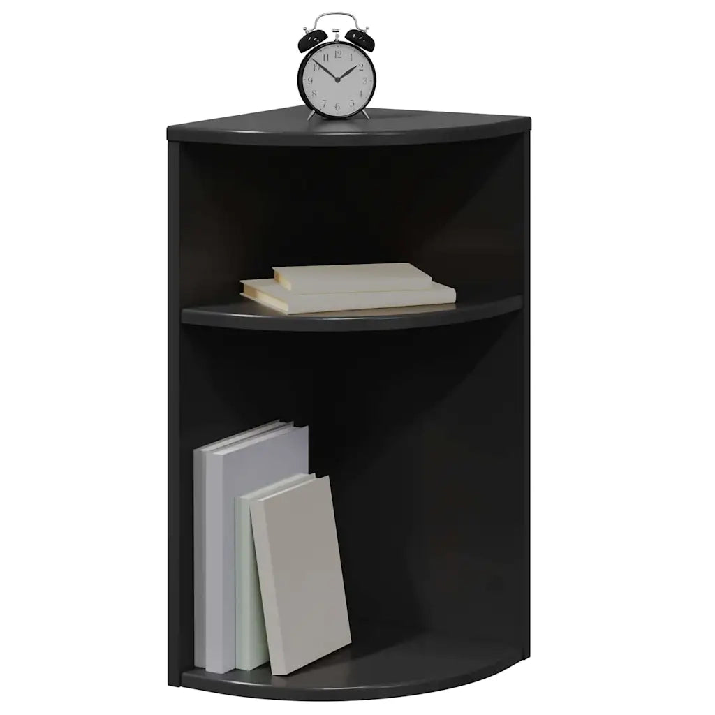 Tavolino | Tavolo laterale Nero 29,6 x 29,6 x 60 cm Legno multistrato