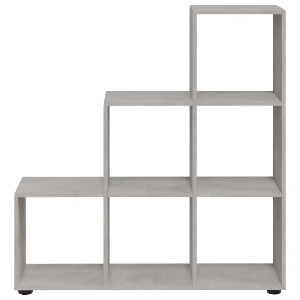 Libreria a Scala Grigio Cemento 107 cm in Legno Multistrato 342604