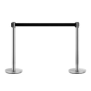 2 Colonnine Tendinastro di 2m in Acciaio Inox e Nylon Ø32x90 cm