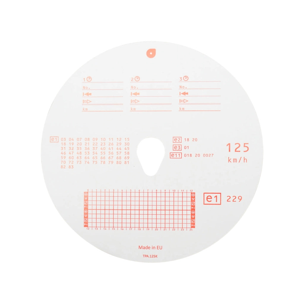 Diagramma tachigrafo analogico 125 km set 100/pz