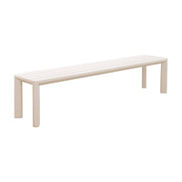 Panchina da giardino in alluminio, posti, beige