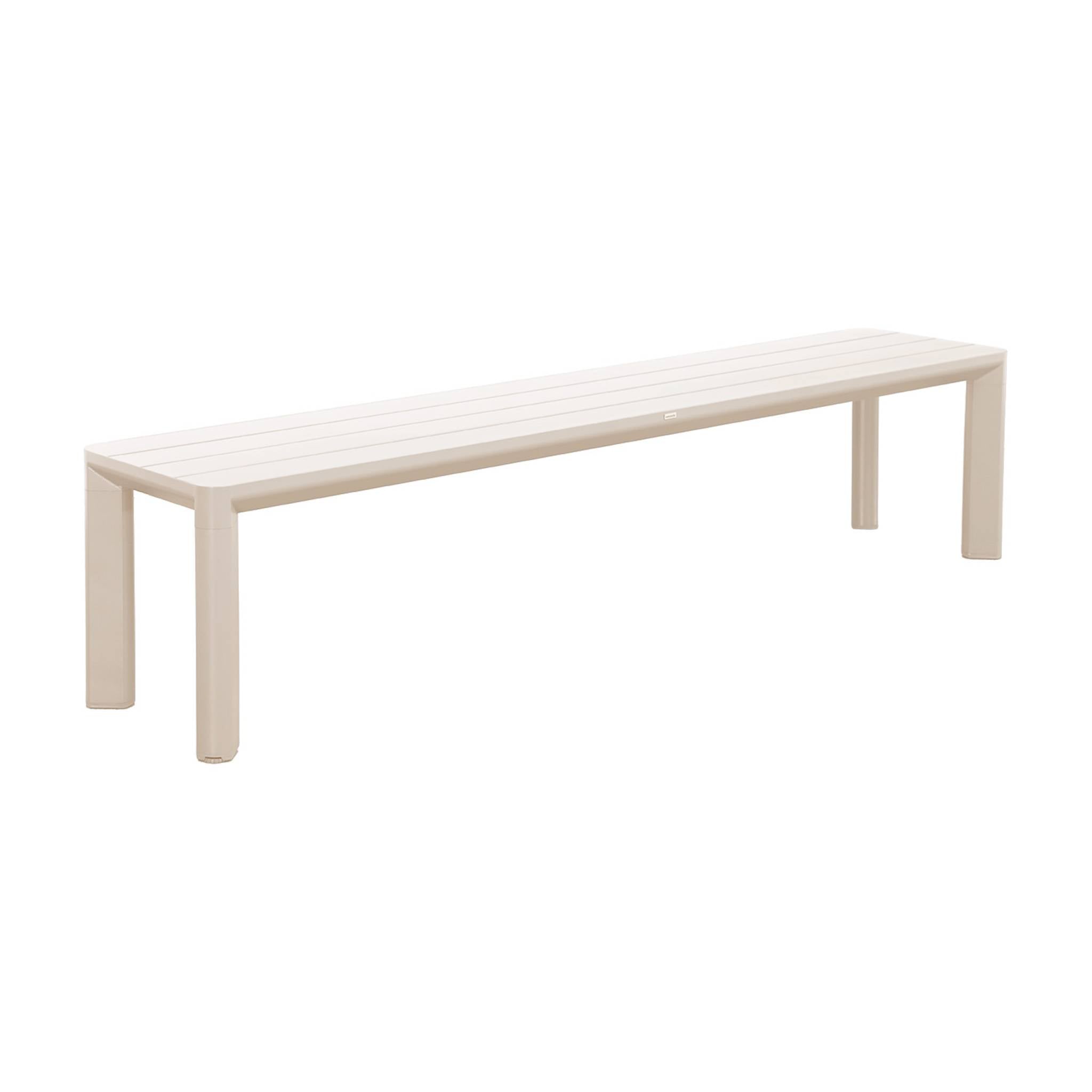 Panchina da giardino in alluminio, posti, beige