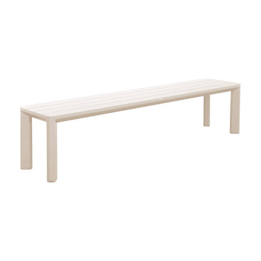 Panchina da giardino in alluminio, posti, beige