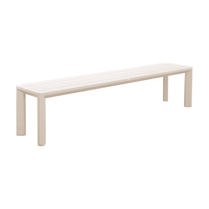 Panchina da giardino in alluminio, posti, beige