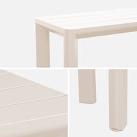 Panchina da giardino in alluminio, posti, beige