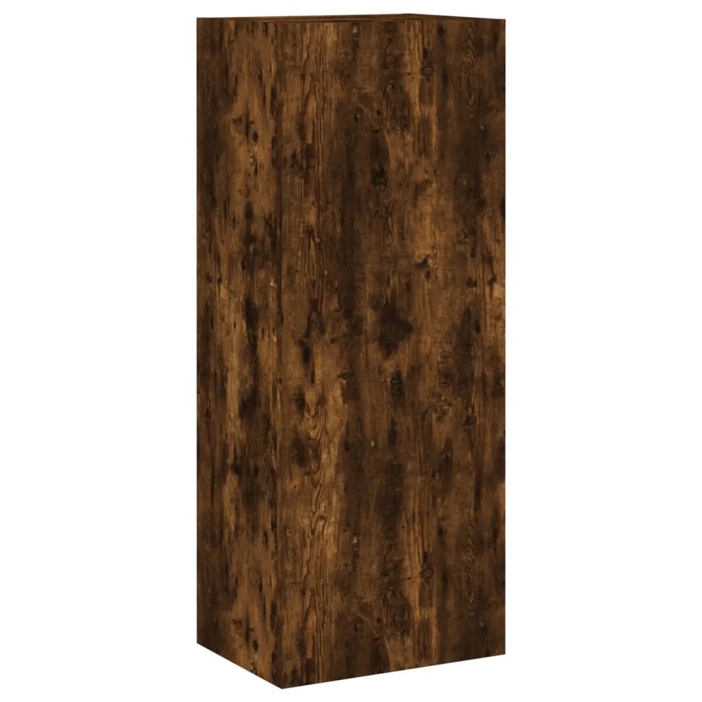 Mobile TV a Parete-Mobile TV a Muro Rovere Fumo 40,5x30x102 cm Legno Multistrato