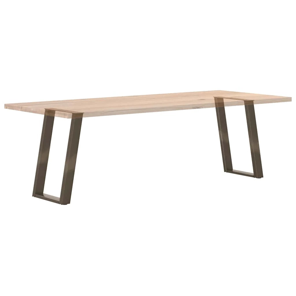Set di 2 gambe per tavolo da pranzo a forma di U 60 x 73 cm robuste e stabili design moderno in acciaio naturale 02_0057071