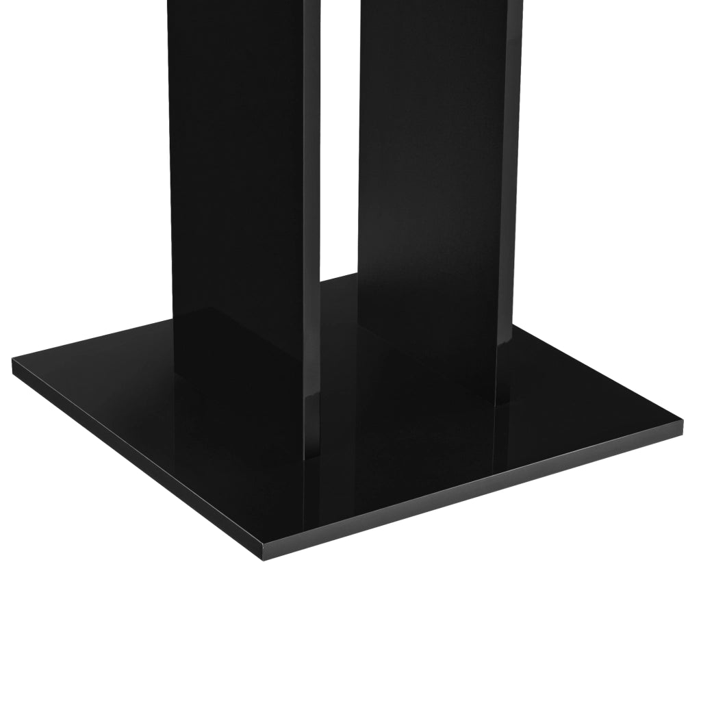 Tavolo Quadrato Lindesnes da Cucina Pranzo Bar 65 x 65 x 78 cm - Nero Lucido [en.casa]