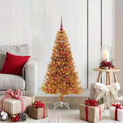 Albero di Natale con 150 LED con supporto Oro 120 cm PET 3396603