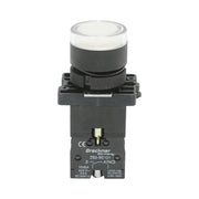 Pulsante indicatore LED bianco con resistenza integrata 1NO, 24V, LAY5 Breckner Germany