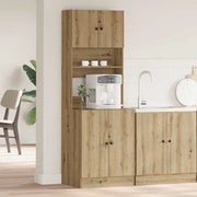 Credenza da cucina 2 pz-Set di 2 Buffet-Armadio da cucina Rovere artigianale 60 x 50 x 180 cm