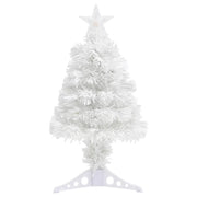 Albero Natale Preilluminato-Luci decorative natalizie Bianco 64 cm in Fibra Ottica