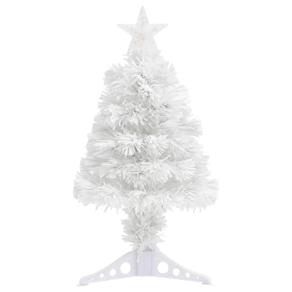 Albero Natale Preilluminato-Luci decorative natalizie Bianco 64 cm in Fibra Ottica